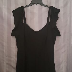 Torrid black cold shoulder maxi dress